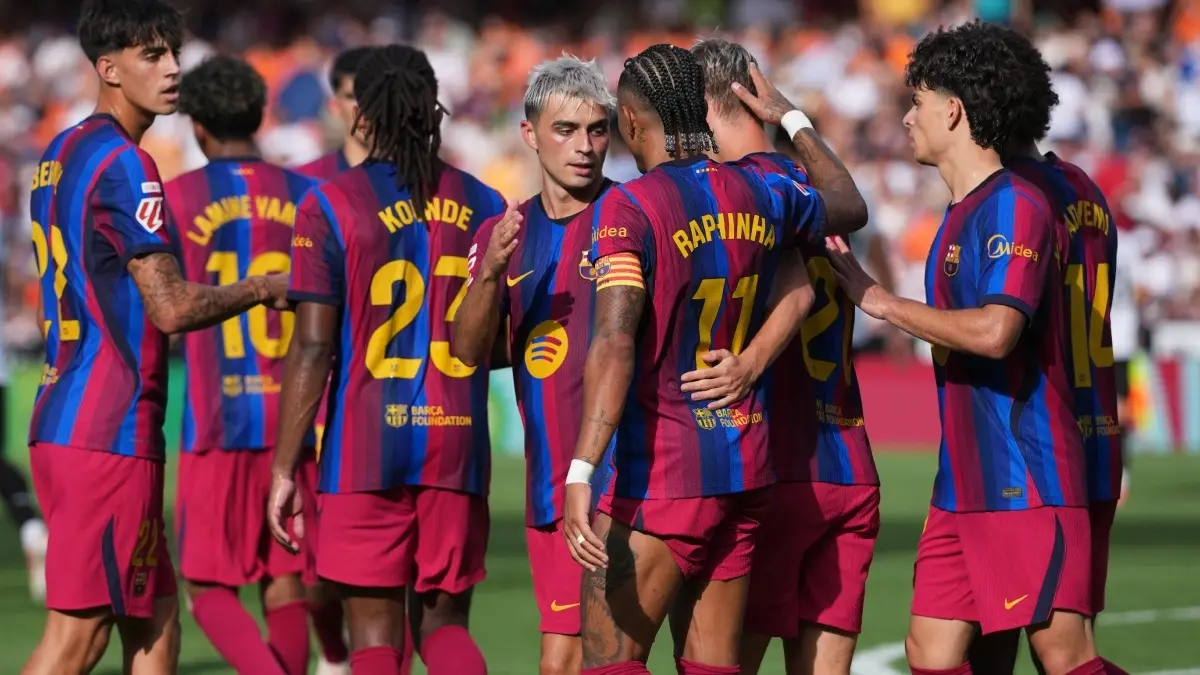 FC Barcelona vs Feyenoord Live Streaming: When And Where To Watch UEFA CHampions League Live In India? FC Barcelona players celebratea a goal