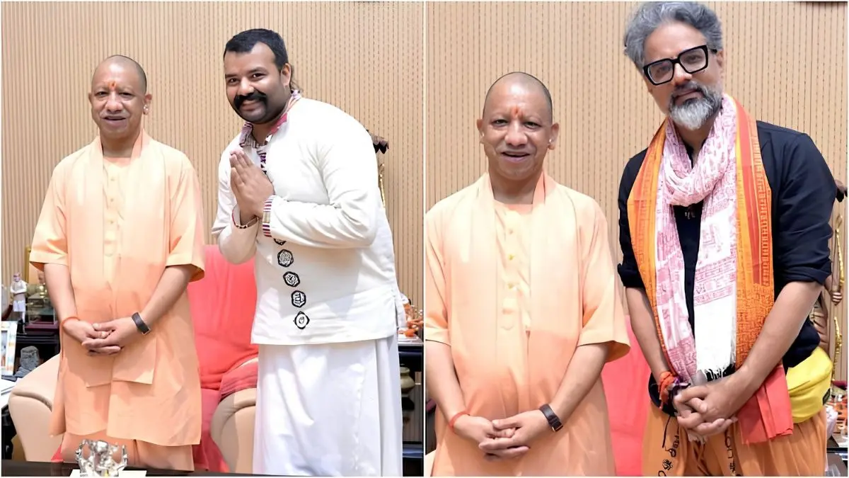 Hanuman Ansh Director Vishal Chaturvedi, Actor Shobhinaw Satyaa Meet UP CM Yogi Adityanath | Photos Hanuman Ansh Team Meet CM Yogi