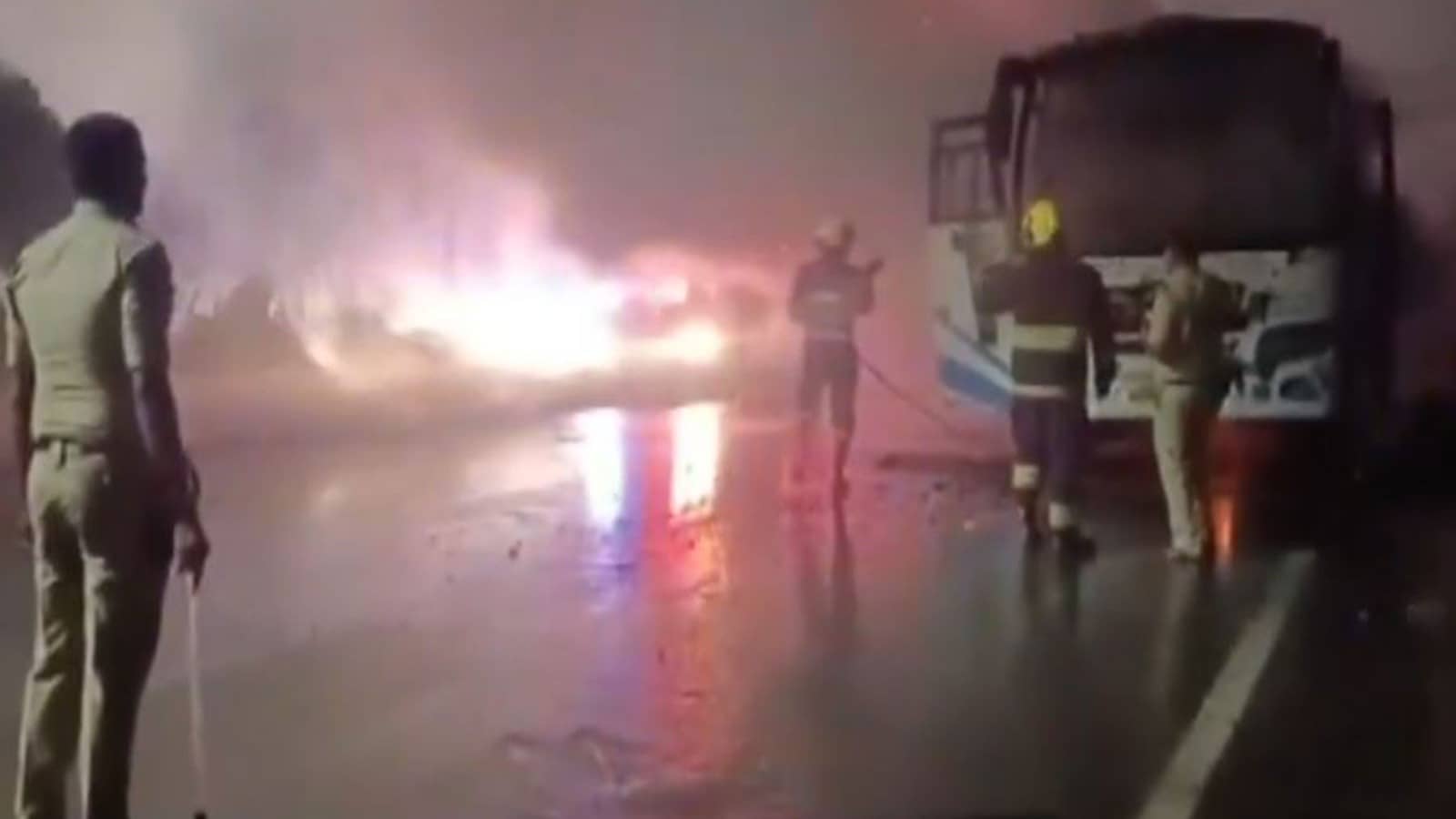 Hyderabad: Srisailam-Bound Private Bus Catches Fire; All Passengers Safe