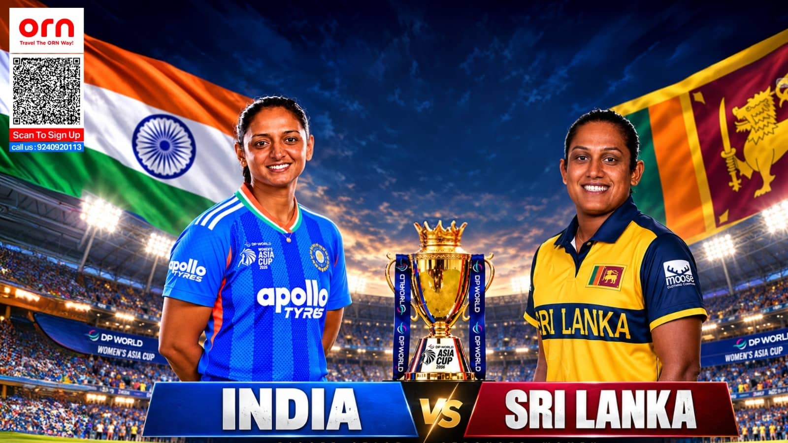 India vs Sri Lanka, Women's Asia Cup 2026 Final Live Score & Updates