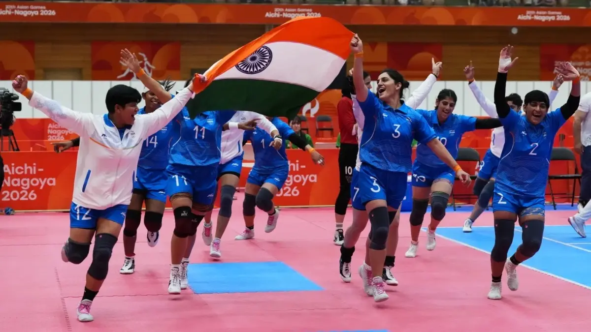 Beyond The Mainstream: How Kabaddi Headlines Asian Games’ Unique Roster Of Regional Sports India women's Kabaddi players taking a victory lap after winning gold medal