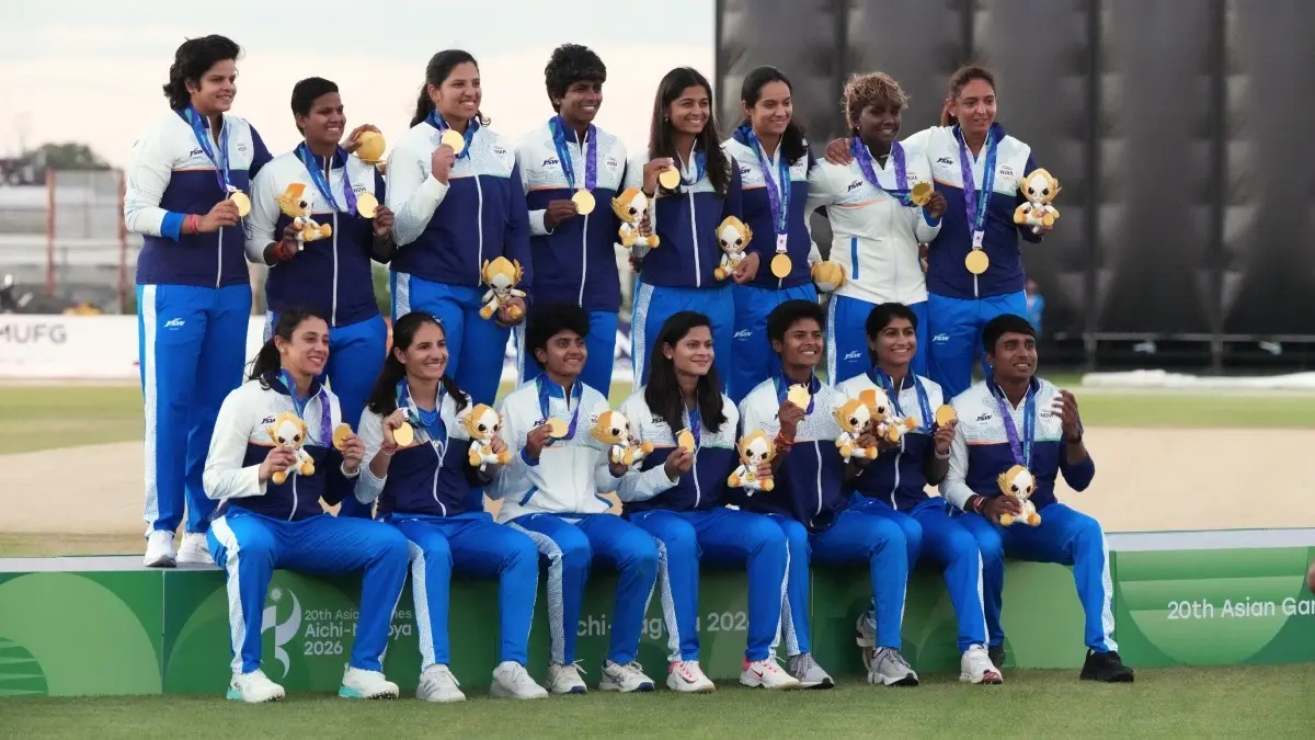 India Clinch Asian Games Women’s Cricket Gold With Emphatic 147-Run Win Over Sri Lanka Indian Asian Games gold medal winning women's cricket team