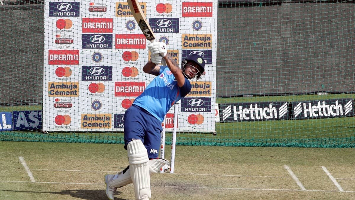 Ishan Kishan during practice