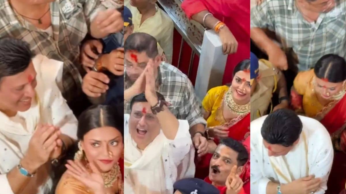 लाल साड़ी, माथे पर टीका और... पत्नी को छोड़ इस एक्ट्रेस संग लालबागचा राजा पहुंचे गोविंदा, गणपति बप्पा का लिया आशीर्वाद- VIDEO वायरल