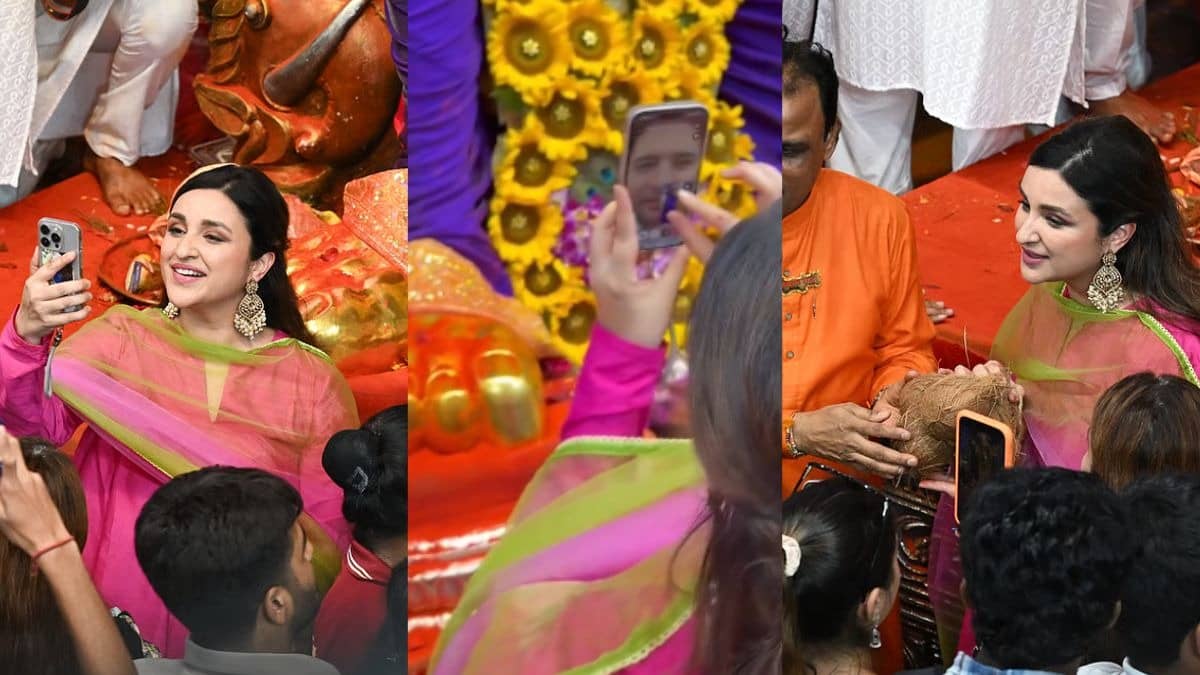 लालबागचा राजा पहुंचीं परिणीति चोपड़ा, पति राघव चड्ढा को Video Call पर कराए बप्पा के दर्शन; फैंस ने Love Birds पर लुटाया प्यार