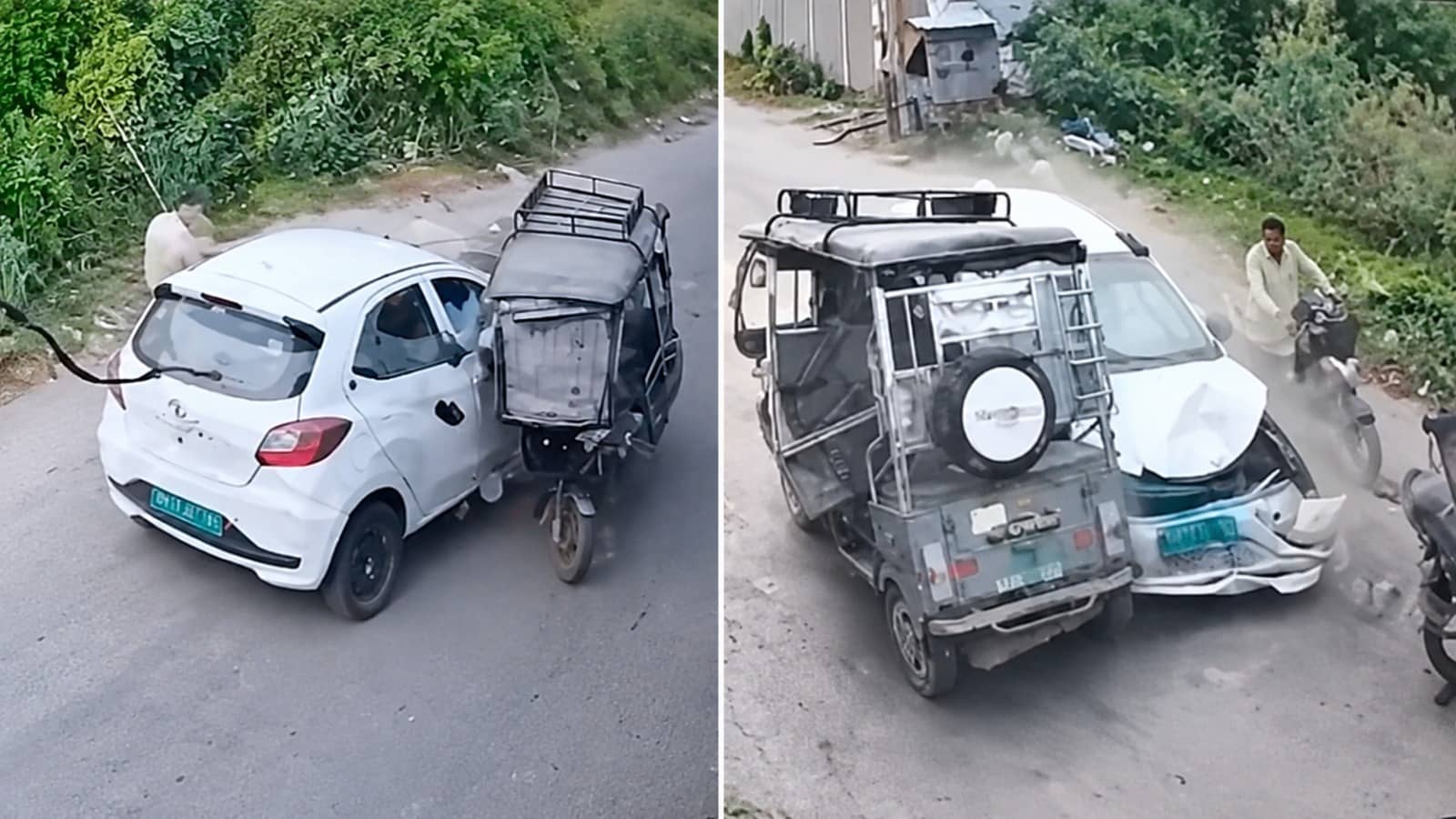 VIDEO: लुधियाना में तेज रफ्तार कार का तांडव, कई गाड़ियों को मारी जोरदार टक्कर; हवा में उछला बाइक सवार, CCTV देख कांप जाएगा रूह