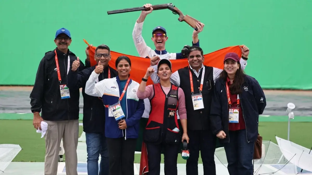 In the Hospital 10 Days Ago, Asian Champion Today: Neeru Dhanda's Miraculous Gold In Trap Shooting Neeru Dhanda celebrates after her trap shooting gold at Asian Games