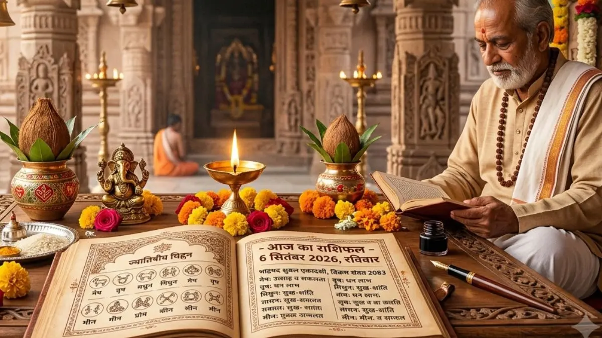 Aaj Ka Rashifal 6 सितंबर 2026: मीन राशि वालों को आज मानसिक शांति का अनुभव मिलेगा, सिंह राशि वालों के रुके काम होंगे पूरे rashifal