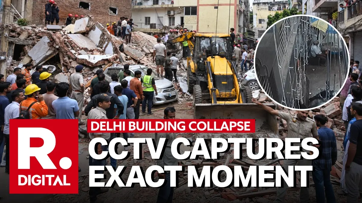 Chilling CCTV Captures Shopkeeper's Narrow Escape Seconds Before Delhi PG Hostel Collapses, Killing 6 | VIDEO Terrifying CCTV Video Captures Moment Delhi PG Hostel Collapses; Toll Rises to 6 As Shopkeeper Narrowly Escapes
