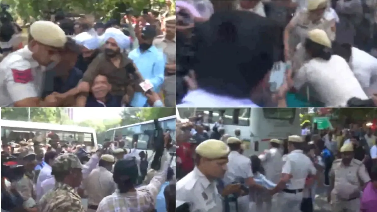 तिलक नगर थप्पड़ कांड में नहीं थम रहा बवाल, प्रवेश वर्मा की गिरफ्तारी को लेकर पुलिस मुख्यालय में AAP नेताओं का प्रदर्शन, हिरासत में कई कार्यकर्ता Tilak Nagar slap row AAP leaders protest at police headquarters over Pravesh Verma arrest