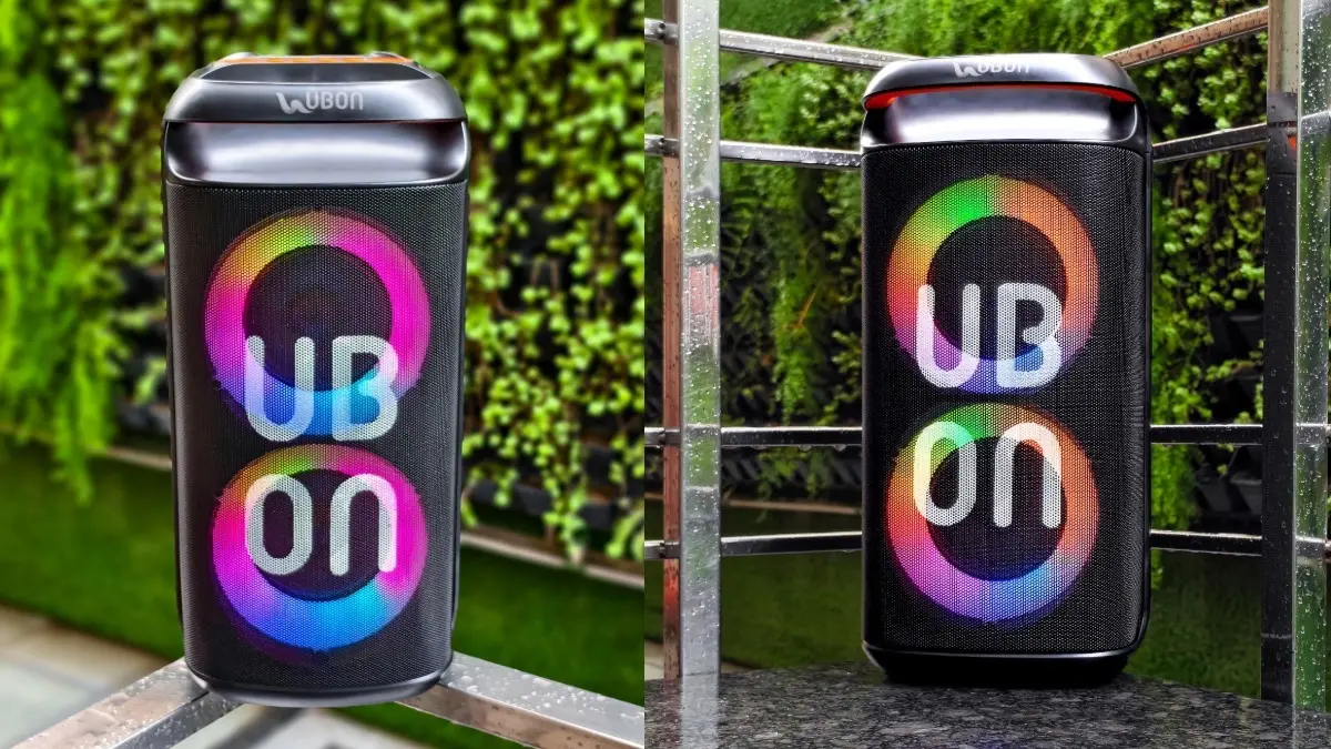 UBON SP-50 Sound Pro Speaker Launched at ₹4,999 With RGB Lights and Wireless Karaoke Mic ubon