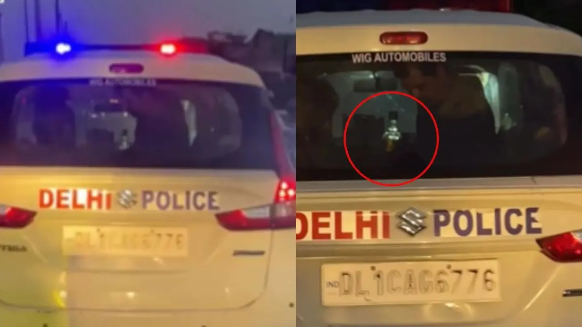 दिल्ली पुलिस की PCR बनी 'चलता-फिरता बार', चलती गाड़ी में छलका 'जाम'; VIDEO वायरल होते ही नपा हेड कांस्टेबल और... Viral Video