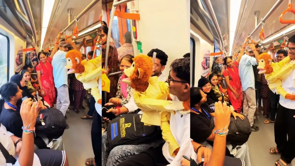 'मुझे जानते हो?', जब मेट्रो में अचानक गूंजी हैंड पपेट की आवाज, हक्के-बक्के रह गए यात्री- VIDEO VIRAL Viral Video