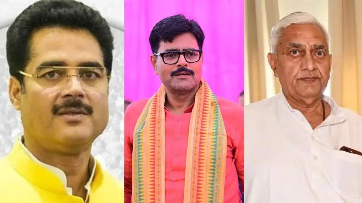 3 SP Rebel MLAs Rakesh Pratap Singh, Abhay Singh, Vinod Chaturvedi Join BJP Ahead Of 2027 Polls 3 SP Rebel MLAs Rakesh Pratap Singh, Abhay Singh, Vinod Chaturvedi Join BJP Ahead Of 2027 Polls