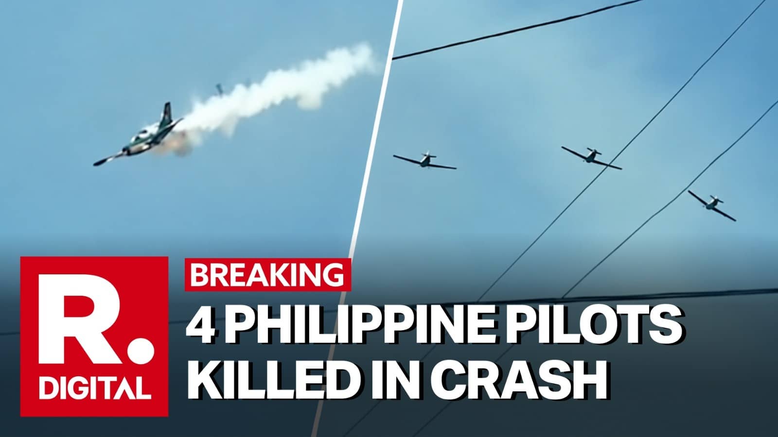4 Philippine Pilots Killed as Two Trainer Aircraft Crash During Training