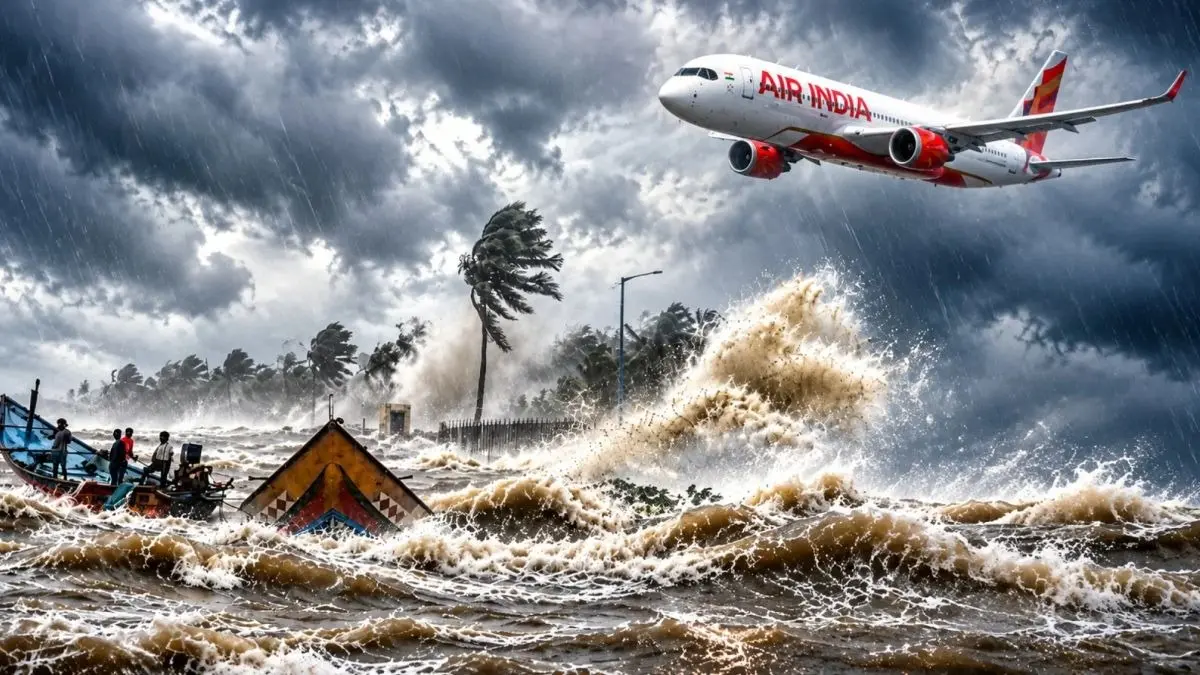चक्रवात 'अर्नब' का फ्लाइट्स पर असर! Air India ने विशाखापत्तनम-विजयवाड़ा उड़ानों के लिए जारी की ट्रैवल एडवाइजरी Air India issues travel advisory Cyclone Arnab flights to Visakhapatnam and Vijayawada