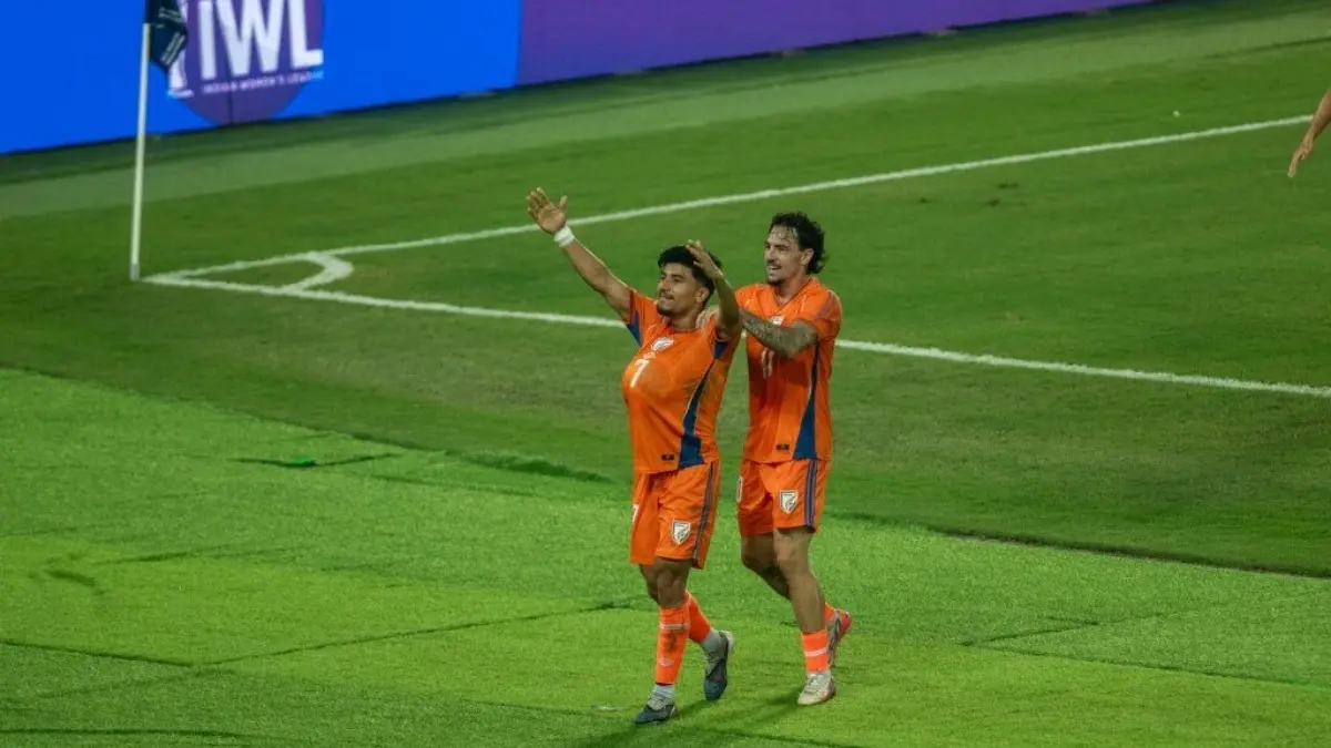 'More They Play, More They Improve': AIFF Chief Kalyan Chaubey Defends India Following 6-1 Defeat To Uruguay Anirudh Thapa celebrates his goal