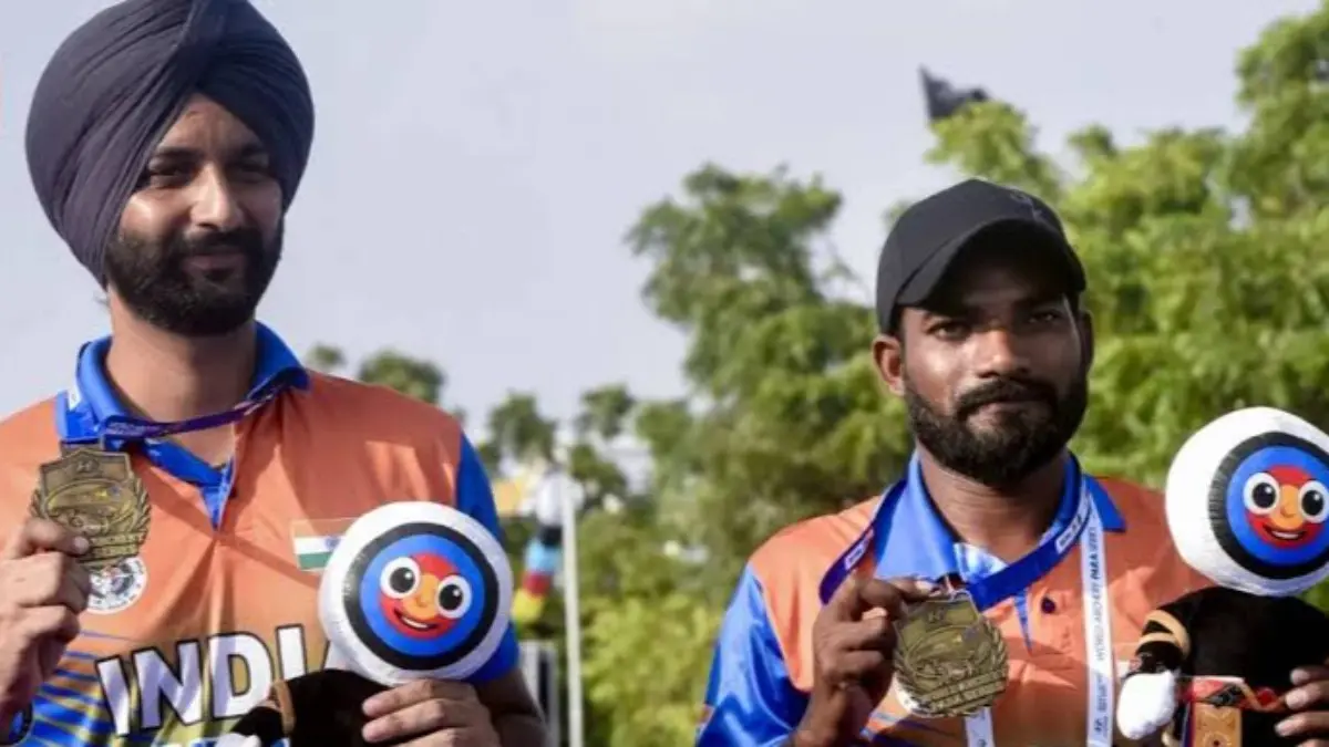 Asian Para Games: Nitesh Kumar Beats Pramod Bhagat for SL3 Gold, Harvinder-Vijay Win Recurve Doubles Title Asian Para Games: Nitesh, Harvinder-Vijay Strike Gold for India