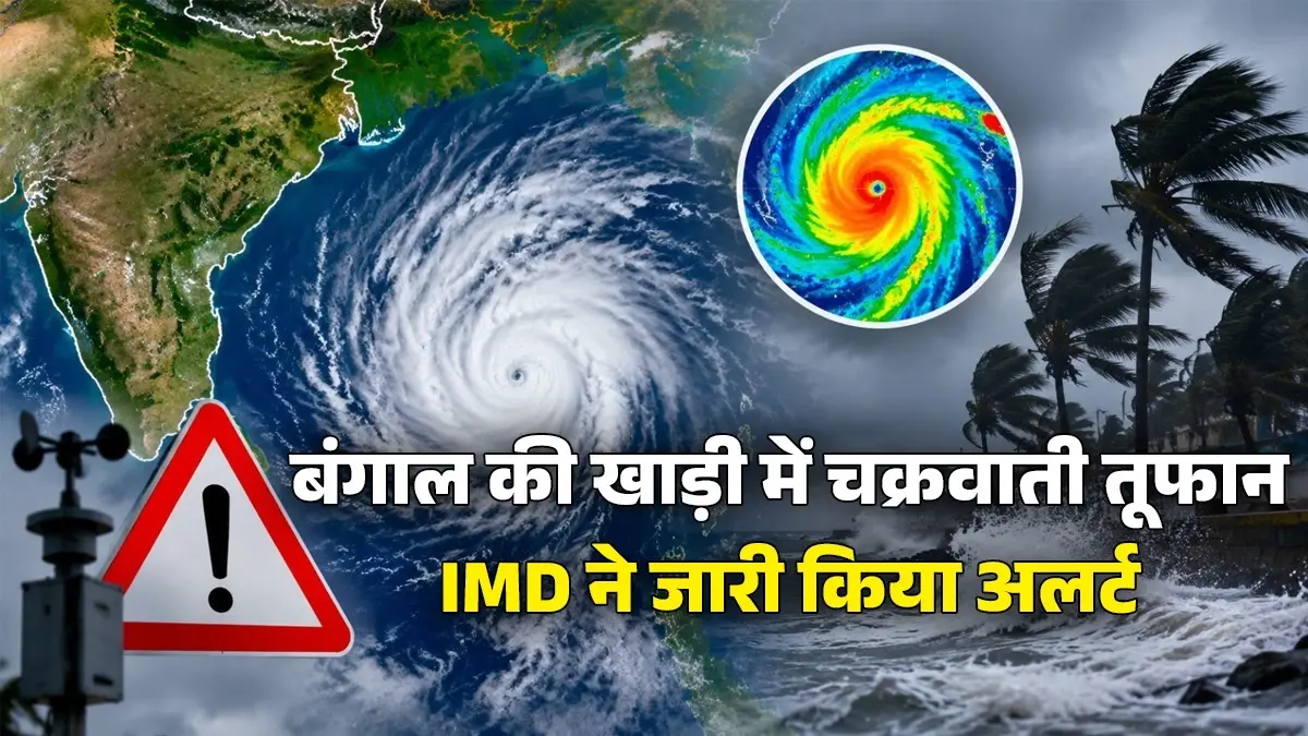 बंगाल की खाड़ी में मंडराया चक्रवाती तूफान का खतरा...IMD ने इन तारीखों के लिए जारी किया अलर्ट, जानें आपके शहर का हाल बंगाल की खाड़ी में मंडराया चक्रवाती तूफान का खतरा...IMD ने इन तारीखों के लिए जारी किया अलर्ट, जानें आपके शहर का हाल