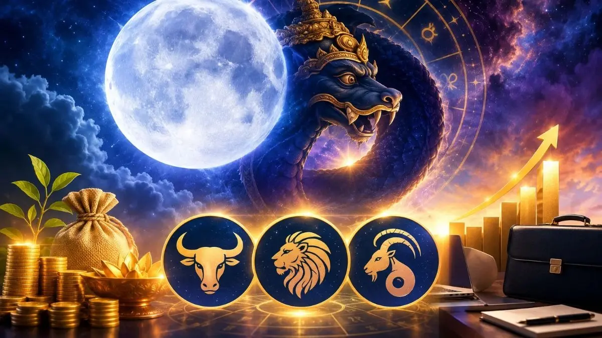 Chandra Rahu Yuti 2026: आज चंद्रमा और राहु करेंगे युति, इन 3 राशियों को कारोबार, धन और करियर में मिलेगी बड़ी सफलता Chandra Rahu Yuti 2026: आज चंद्रमा और राहु करेंगे युति, इन 3 राशियों को कारोबार, धन और करियर में मिलेगी बड़ी सफलता