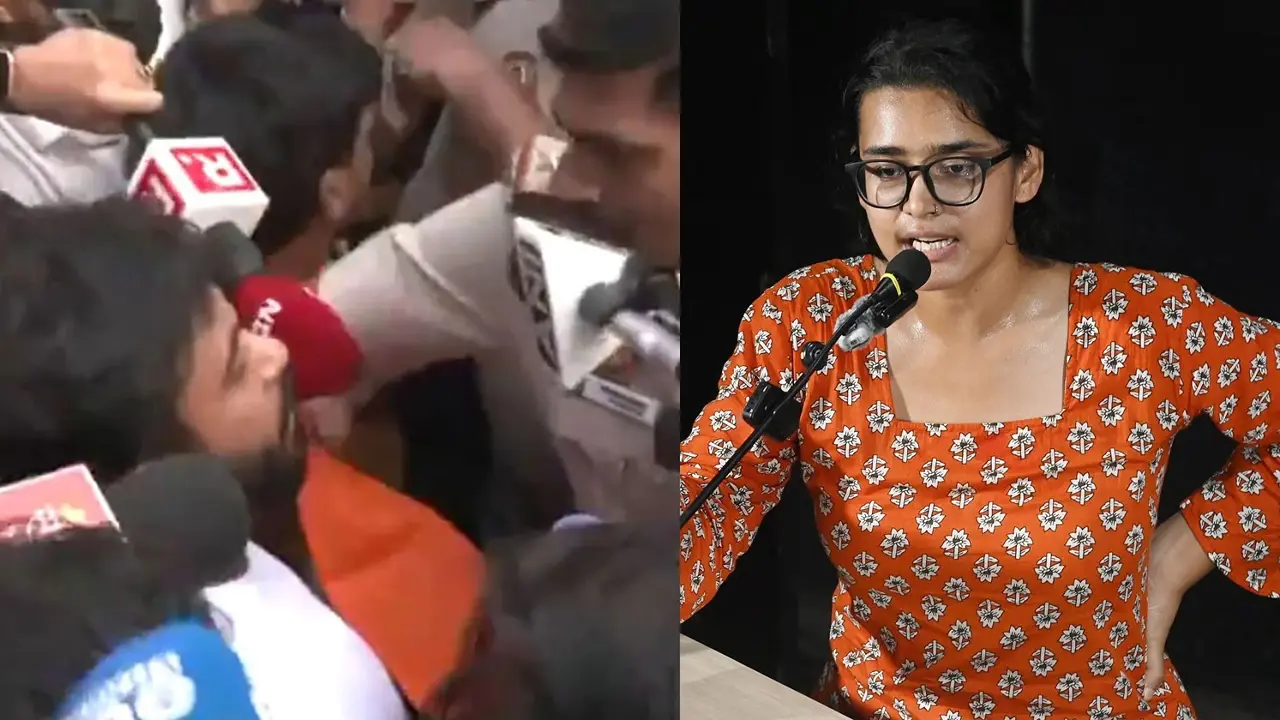BREAKING: तिरंगा यात्रा के लिए निकलते ही दिल्ली पुलिस ने अभिजीत दिपके और नेहा बोरा को हिरासत में लिया CJP Founder Abhijeet Dipke detained by Delhi Police Lehra Do Tiranga’ protest