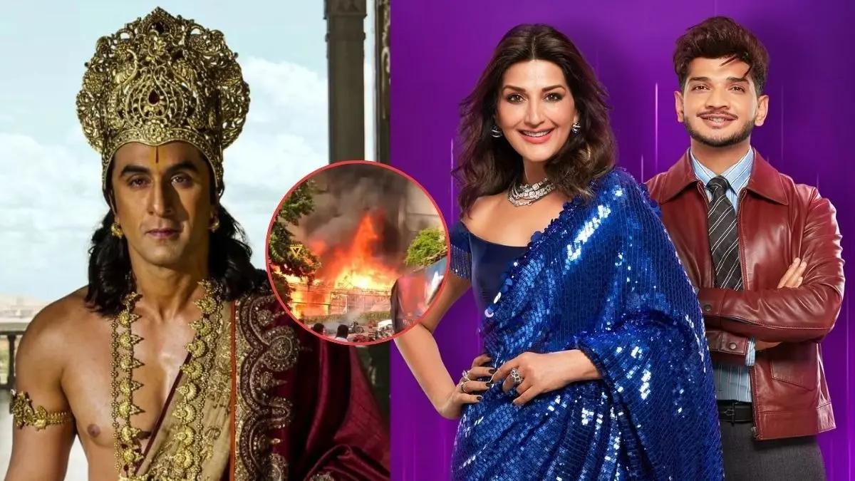 मुंबई से बड़ी खबर, फिल्म सिटी में रामायणम् के सेट पर आग लगने के बाद अफरा-तफरी, TV शो 'पति, पत्नी और पंगा 2' के सेट को नुकसान! VIDEO Fire breaks out at Ramayana film set