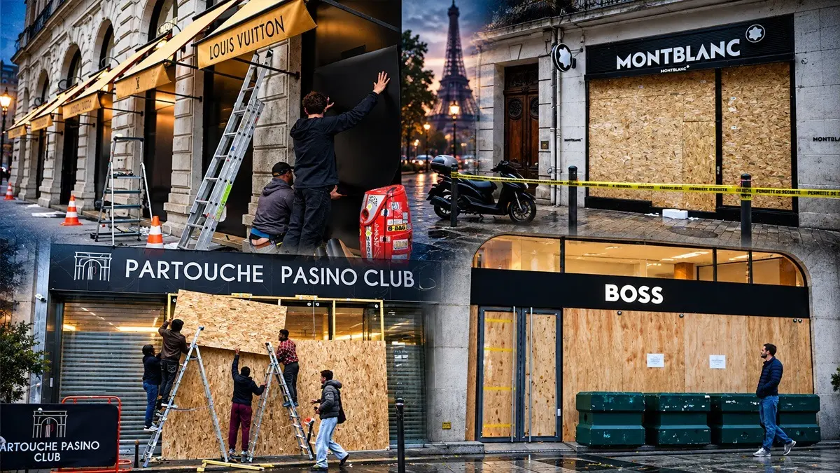 France's Luxury Stores Board Up Windows Ahead of Fresh Protests France's Luxury Stores Board Up Windows Ahead of Fresh Protests