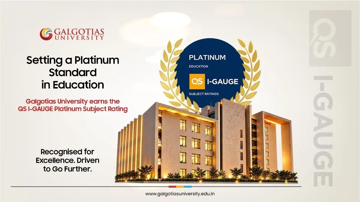 Galgotias University Earns Platinum Subject Rating in Education from QS I-GAUGE Galgotias University Earns Platinum Subject Rating in Education from QS I-GAUGE