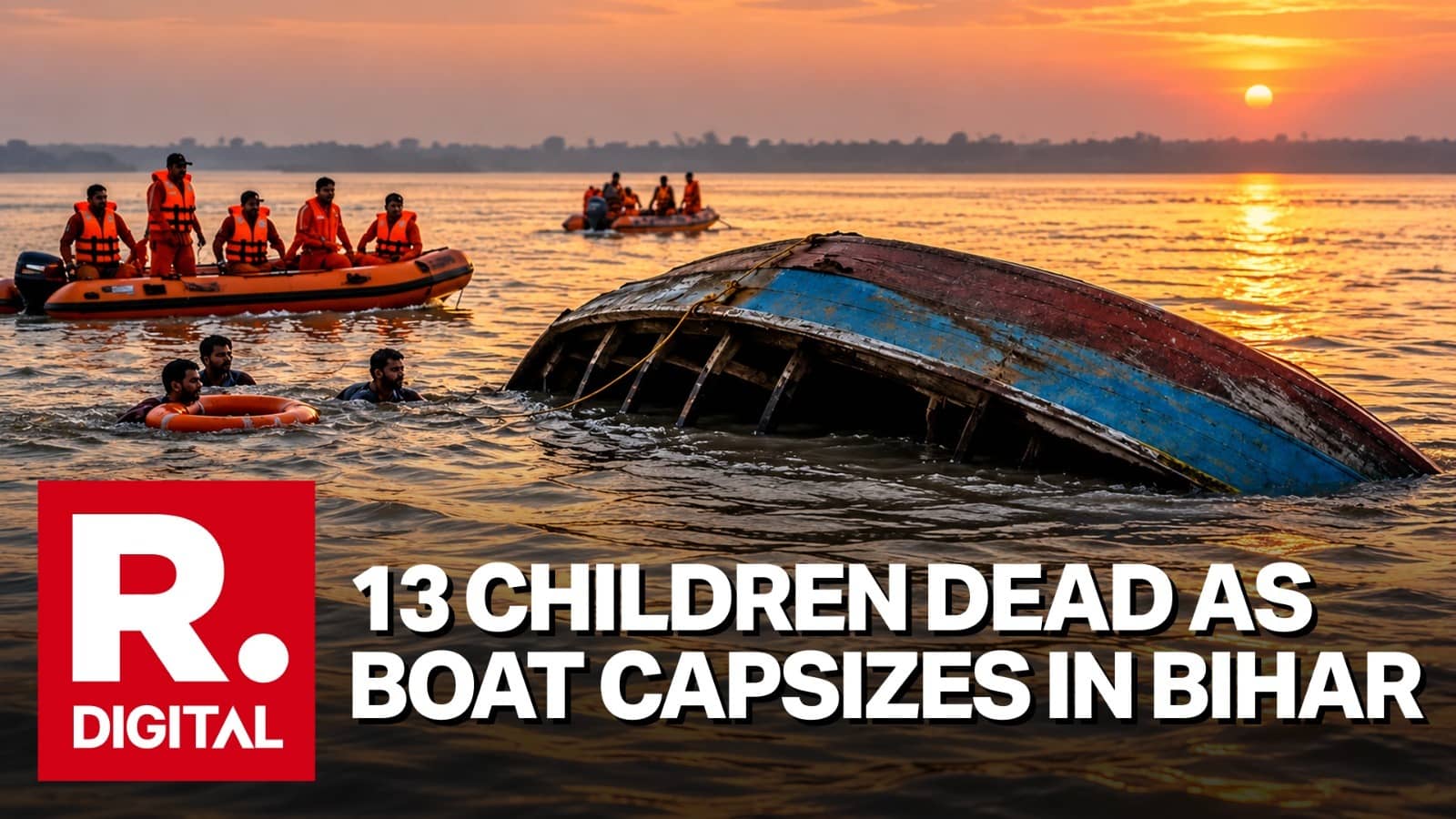 Hajipur Boat Tragedy: 13 Dead, 7 Rescued After Boat Capsizes in Bihar