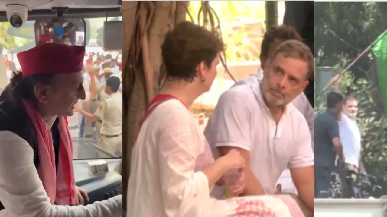 चुनाव आयोग के खिलाफ प्रदर्शन के बीच अखिलेश यादव-अभिषेक बनर्जी को दिल्ली पुलिस ने हिरासत में लिया, आकाशवाणी भवन में घुसे राहुल गांधी india alliance protest on SIR vote chori cec gyanesh kumar resign delhi police