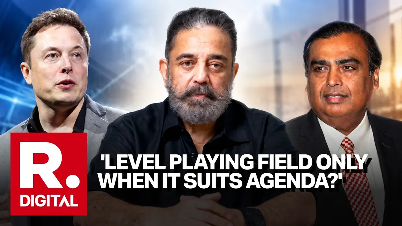 ‘India Is a Democracy, Not a Colony’: Kamal Haasan Hits Back at Elon Musk Over Starlink Licensing Citing 'National Security' ‘India Is a Democracy, Not a Colony’: Kamal Haasan Hits Back at Elon Musk Over Starlink Licensing Citing 'National Security'