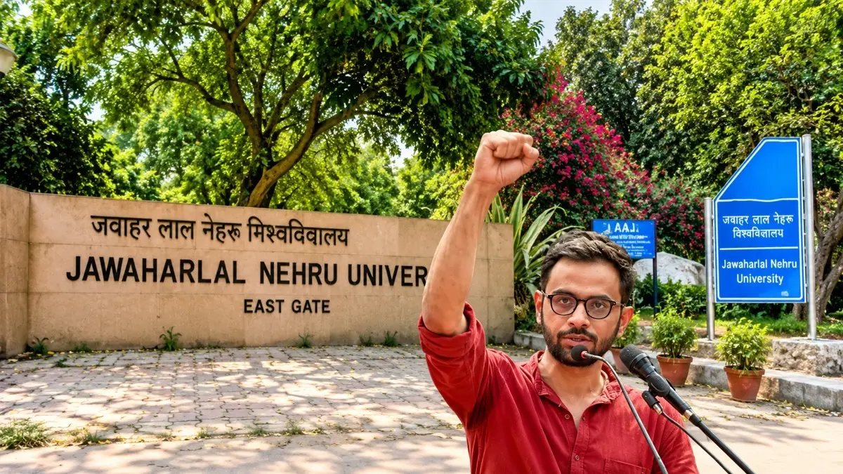 जामिया में 'फ्री कश्मीर' के बाद JNU में 'उमर खालिद को रिहा करो'; दीवारों पर भड़काऊ नारे जामिया में 'फ्री कश्मीर' के बाद JNU में 'उमर खालिद को रिहा करो'; दीवारों पर भड़काऊ नारे