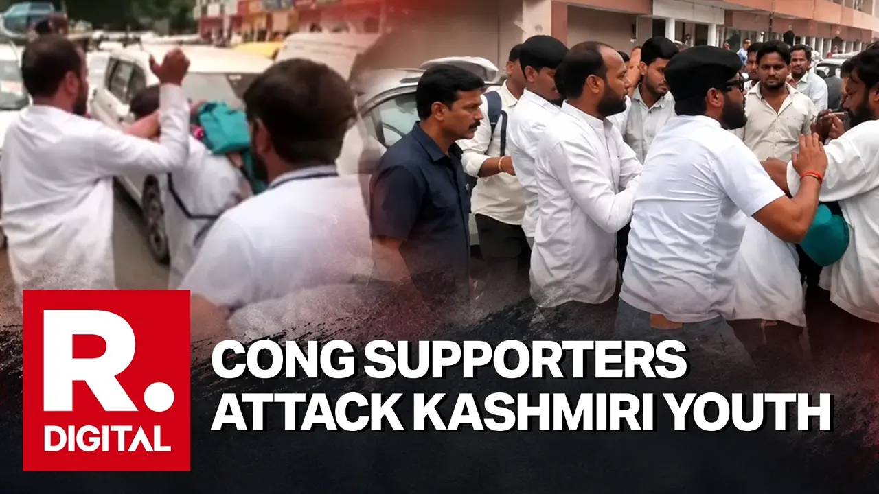 Kashmiri Youth Attacked By Congress Supporters After Questioning Rahul Gandhi's EVM ‘Vote Theft’ Claims Kashmiri Youth Attacked By Congress Supporters During Protest Against EC
