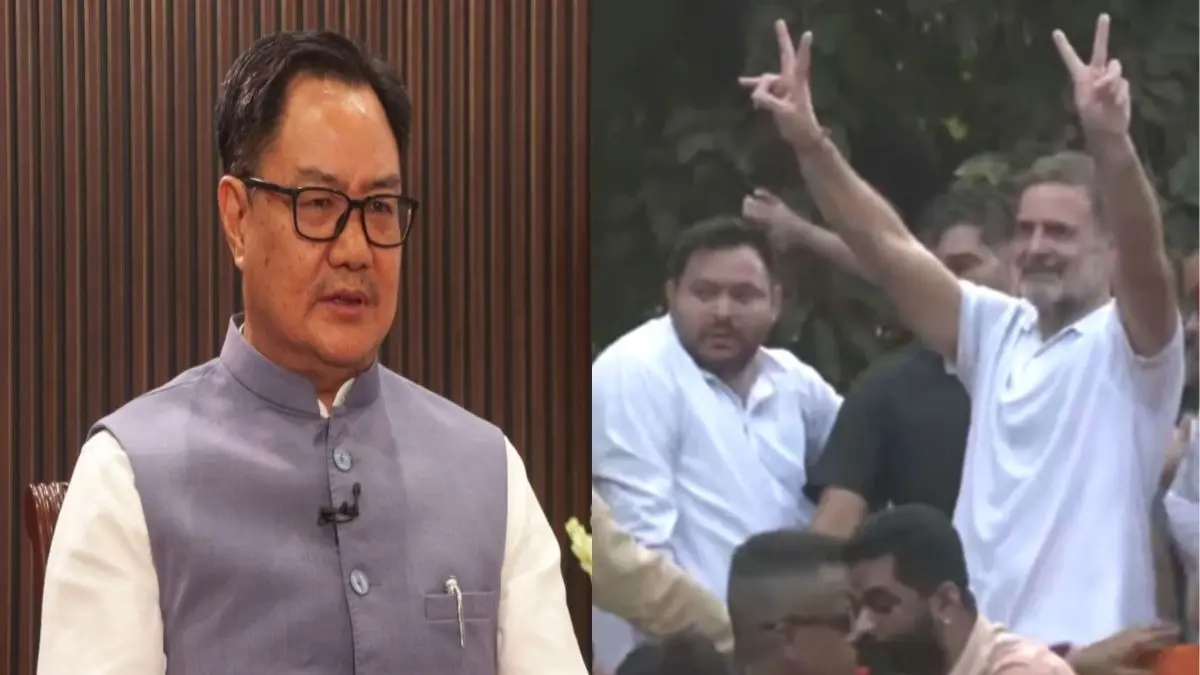 'कांग्रेस पार्टी दिशाहीन हो गई है, संवैधानिक अधिकारों का खुलेआम दुरुपयोग निंदनीय...', INDI गठबंधन के मार्च पर बोले किरेन रिजिजू kiren rijiju slams congress india bloc for petition against sir cec