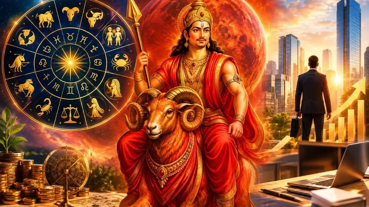 Mangal Gochar 2026: मंगल कर रहे हैं राशि परिवर्तन, तुला और मीन समेत इन 8 राशियों को करियर और बिजनेस में होगा बड़ा लाभ, चमकेगी किस्मत Mangal Gochar 2026: मंगल कर रहे हैं राशि परिवर्तन, तुला और मीन समेत इन 8 राशियों को करियर और बिजनेस में होगा बड़ा लाभ, चमकेगी किस्मत