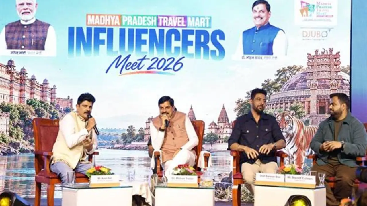 मुख्यमंत्री डॉ. मोहन यादव ने मध्यप्रदेश ट्रैवल मार्ट (एमपीटीएम) 2026 में इन्फ्लुएंसर्स से किया सीधा संवाद मध्यप्रदेश की धरोहर की कहानियों को पहुंचाया जाएगा देश-दुनिया तक