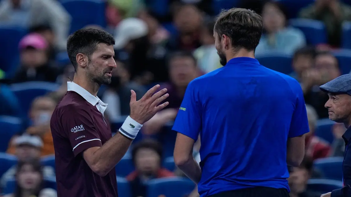 Medvedev Defaulted For Hitting Spectator, Djokovic Reaches China Open Final Medvedev Defaulted For Hitting Spectator, Djokovic Reaches China Open Final