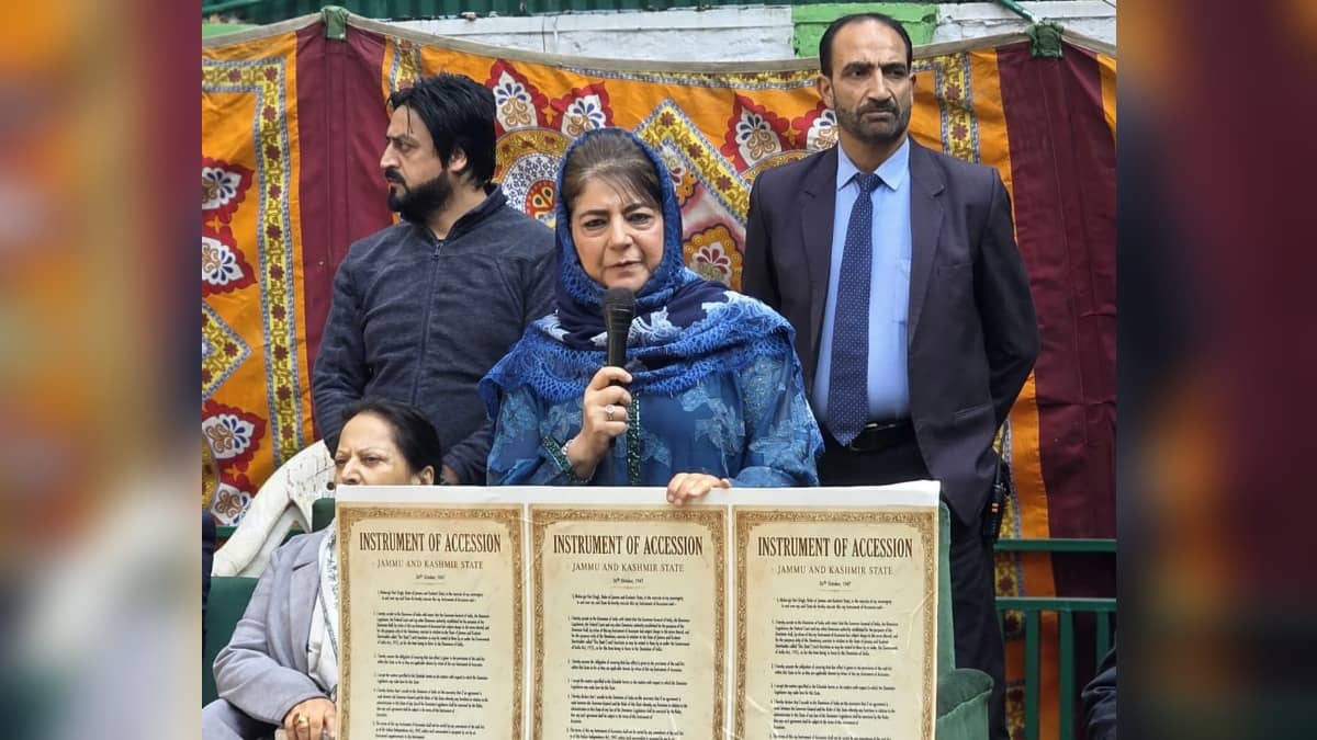 Mehbooba Invokes Accession Promises, Alleges Erosion of Rights in J&K