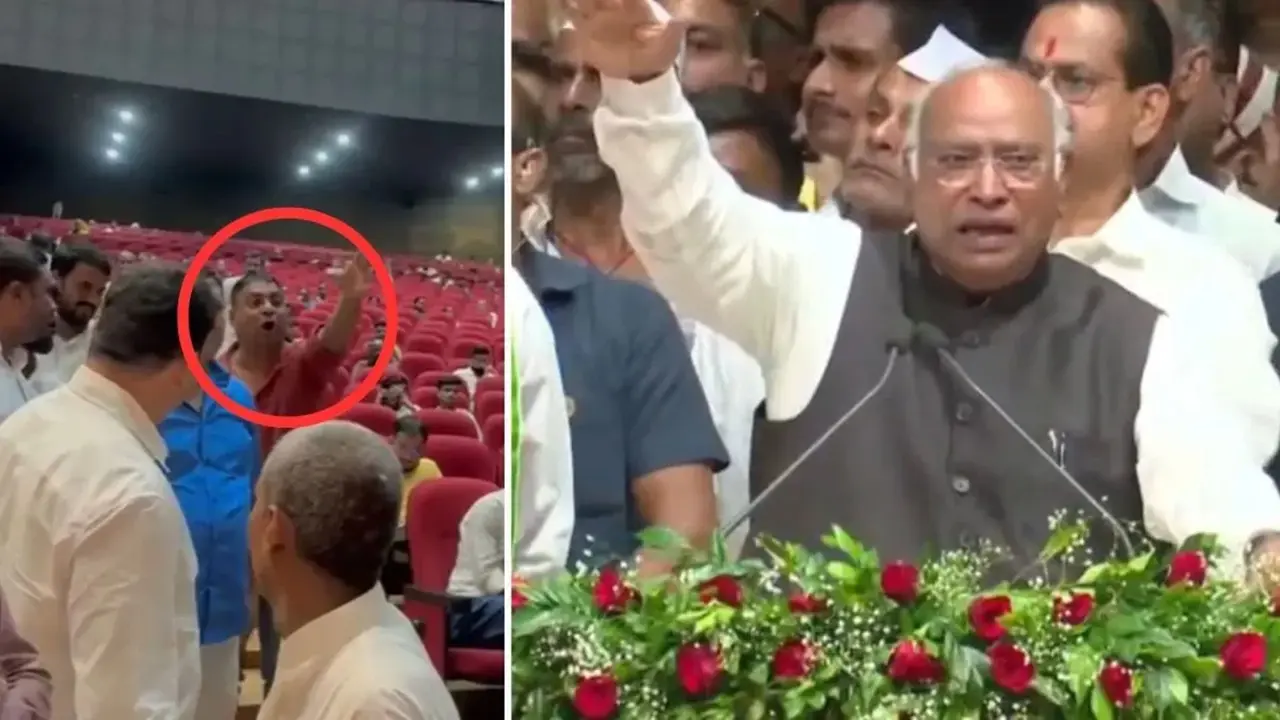 'मोदी का बाप भी जेल जाएगा...', पटना के कार्यक्रम में आपा खो बैठे कांग्रेस अध्यक्ष खरगे; PM के पिता पर दिया अमर्यादित बयान; जमकर हुई मारपीट- VIDEO Modi ka baap bhi jayega Mallikarjun Kharge’s remark triggers ruckus at Patna event watch video