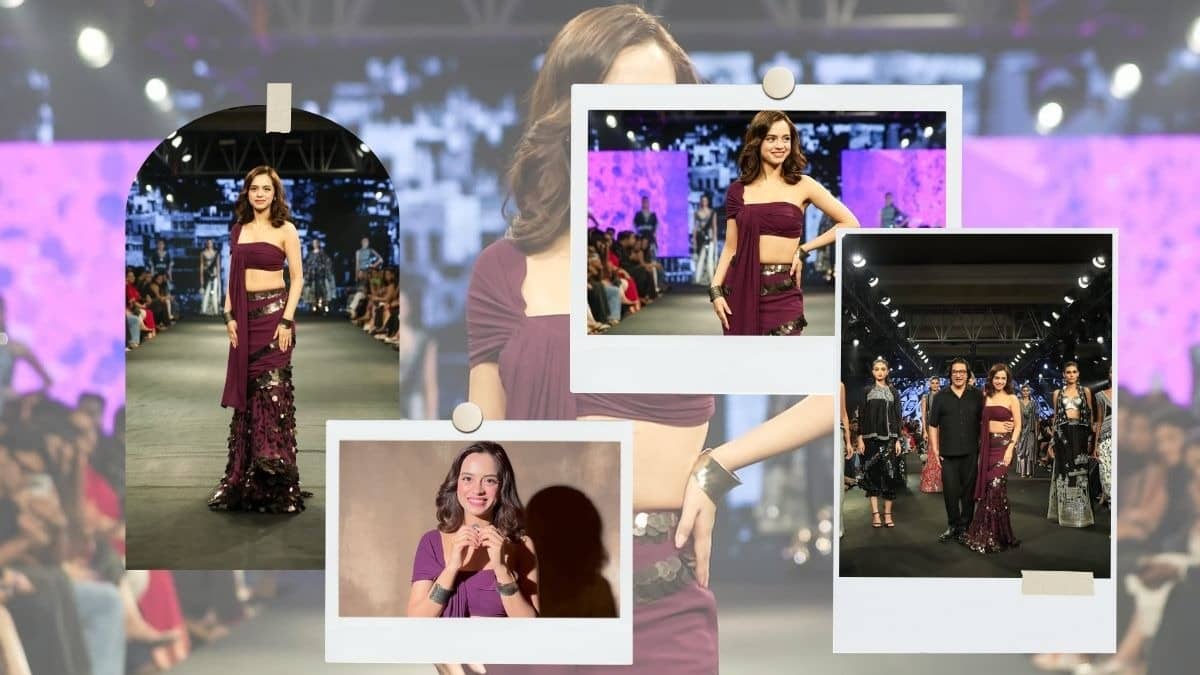 Nitanshi Goel Turns Showstopper For Suneet Varma In A Wine Ensemble