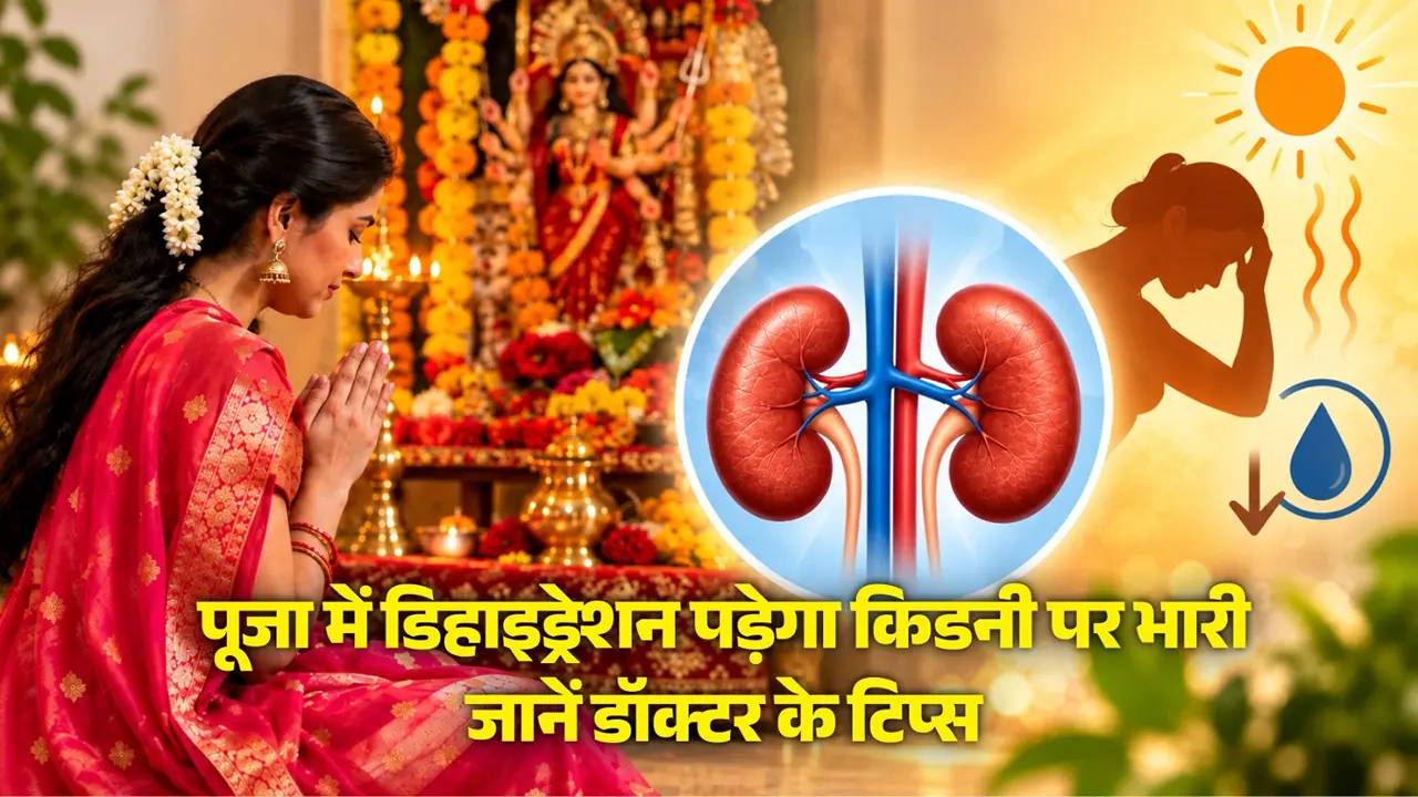 पूजा के दौरान डिहाइड्रेशन बढ़ा सकता है किडनी की मुश्किलें, अपनाएं डॉक्टर के ये आसान टिप्स पूजा के दौरान डिहाइड्रेशन बढ़ा सकता है किडनी की मुश्किलें, अपनाएं डॉक्टर के ये आसान टिप्स