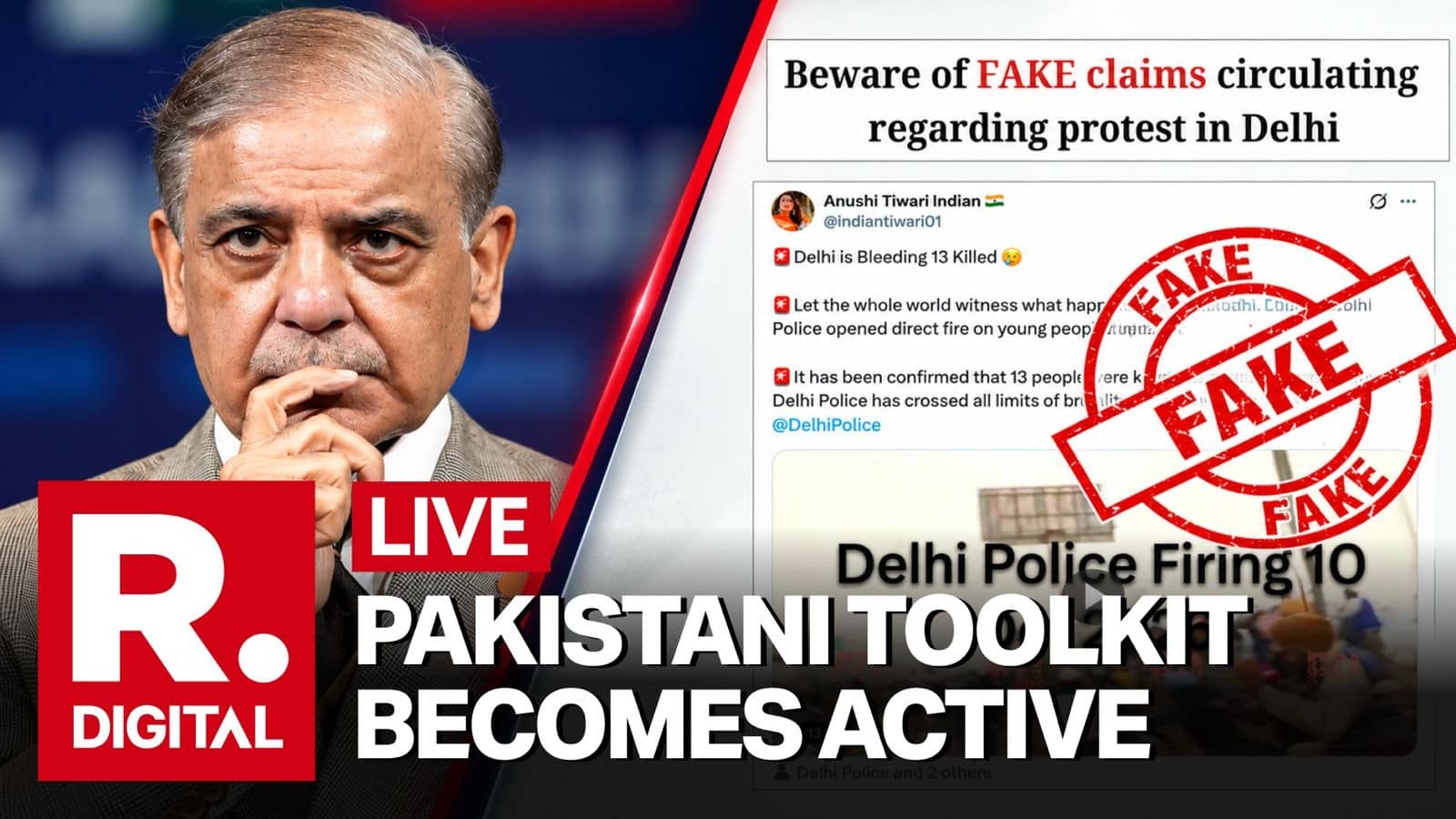 Pakistan-Based Accounts Push Old Police Firing Video As Jantar Mantar Protest Footage; PIB Fact Check Debunks Claim
