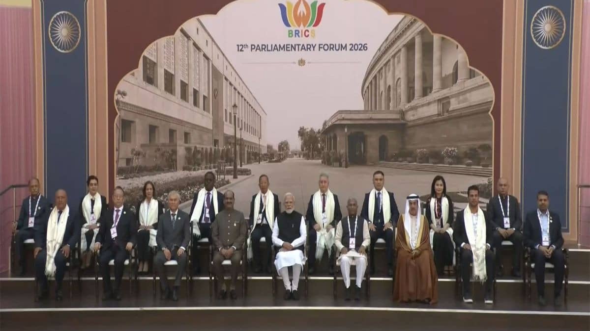PM Modi arrives at inauguration of 12th BRICS Parliamentary Forum welcomes foreign counterparts