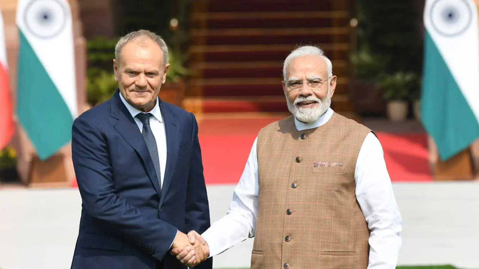 PM Modi Holds Bilateral Talks with Polish Counterpart Donald Tusk at Hyderabad House