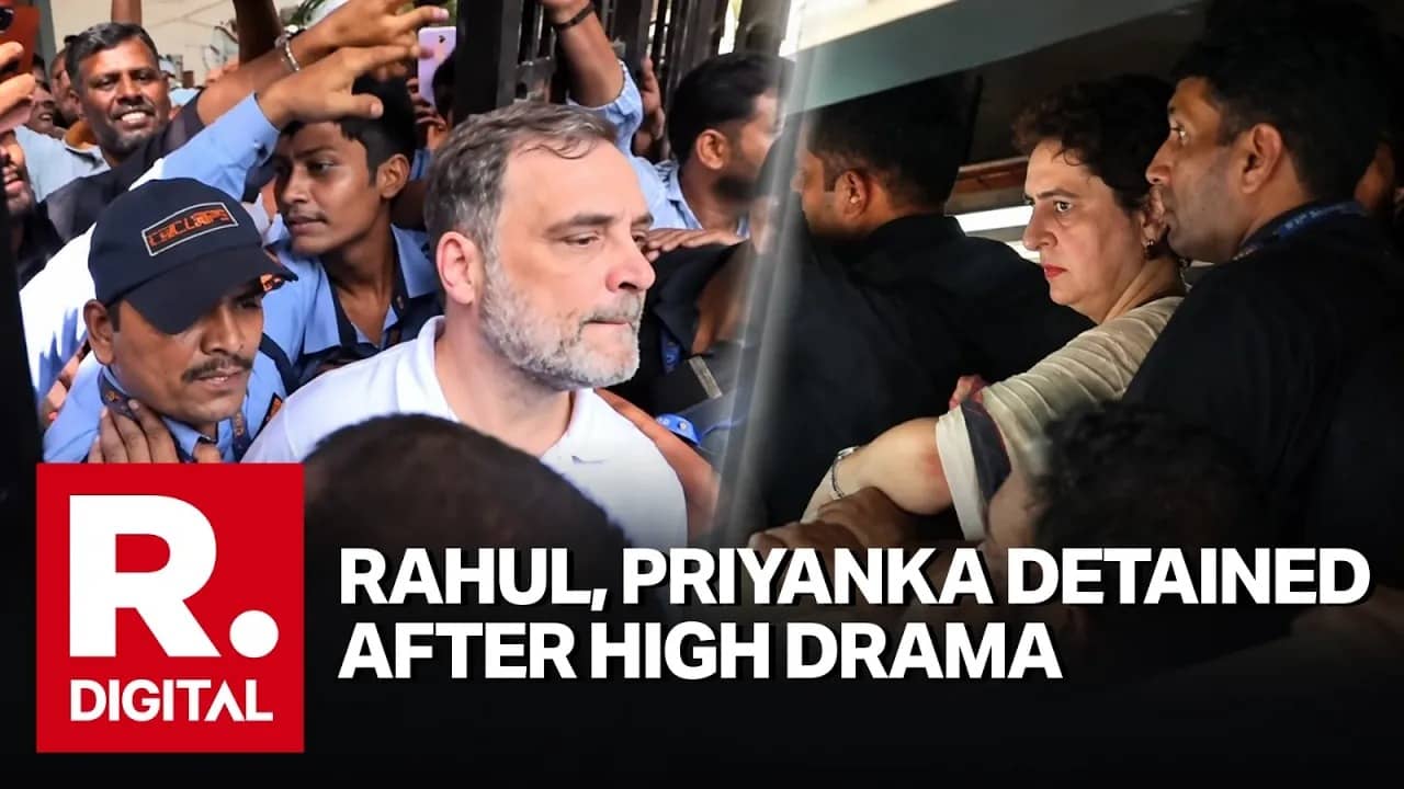 Rahul & Priyanka Gandhi Detained