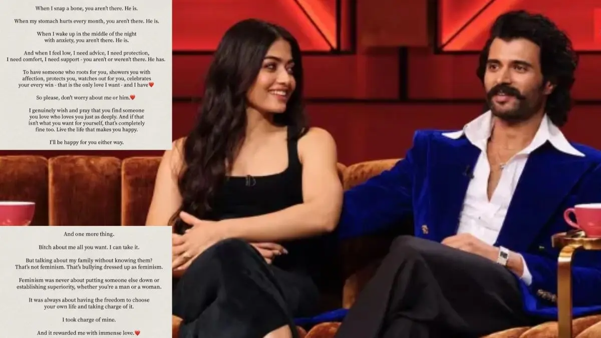 Rashmika Mandanna Defends Husband Vijay Deverakonda After Koffee With Karan Controversy With 8-pages Long Clarification Note Rashmika breaks silence on kwk controversy