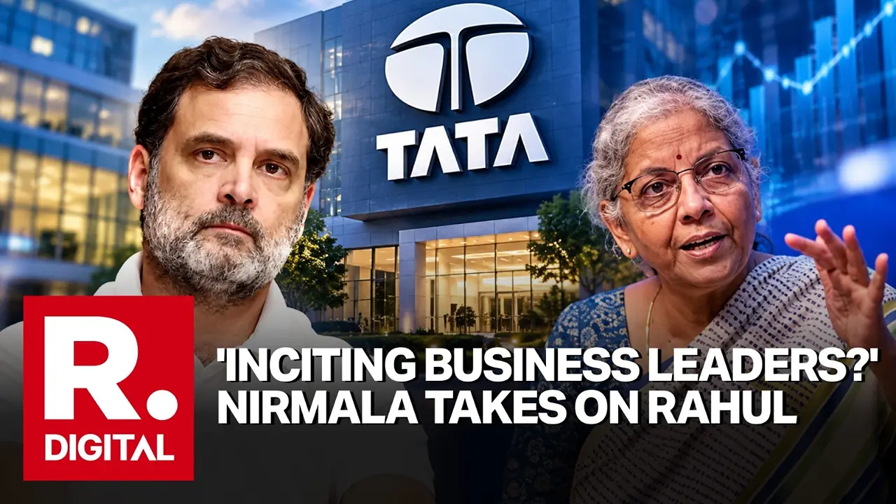 'Refrain from Politicising Every Issue': Nirmala Sitharaman Hits Back at Rahul Gandhi Over Tata Group Row 'Refrain from Politicising Every Issue': Nirmala Sitharaman Hits Back at Rahul Gandhi Over Tata Group Row