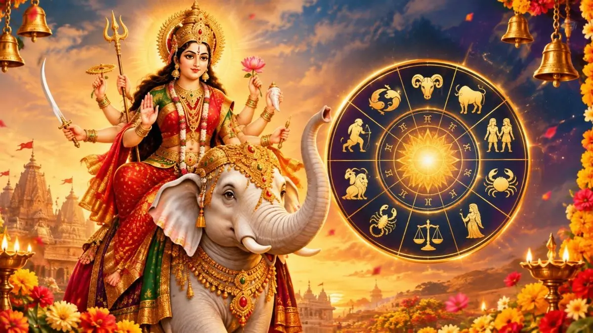 Shardiya Navratri 2026 Lucky Zodiac: हाथी पर सवार होकर आ रही हैं मां दुर्गा, इन 6 राशियों की खुलने वाली है किस्मत; मिलेगा अपार धन और सम्मान Shardiya Navratri 2026 Lucky Zodiac: हाथी पर सवार होकर आ रही हैं मां दुर्गा, इन 6 राशियों की खुलने वाली है किस्मत; मिलेगा अपार धन और सम्मान