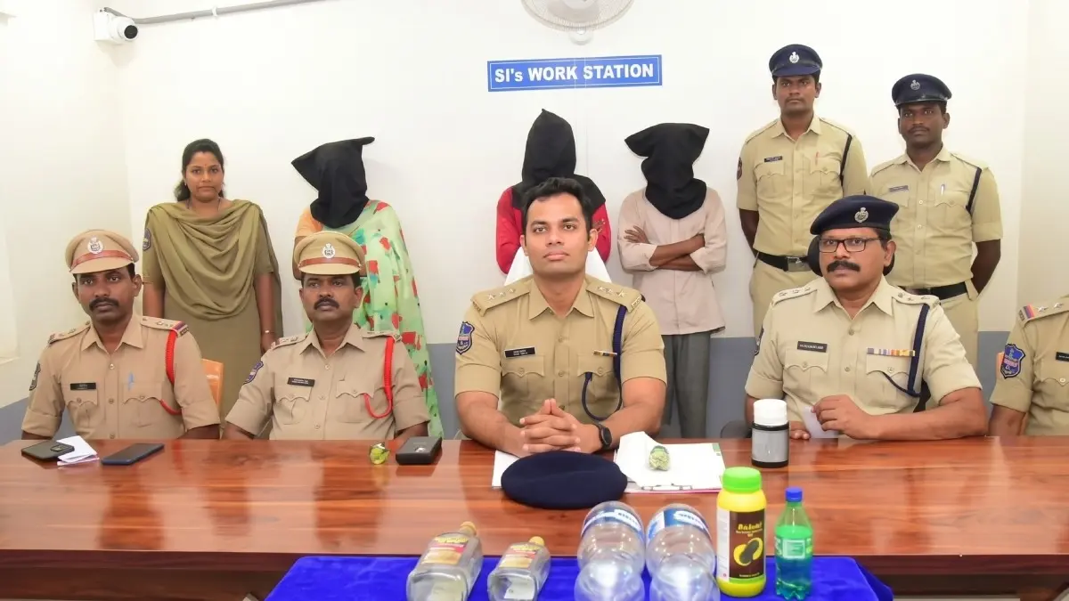 Telangana Woman Allegedly Hires Lover To Kill Husband With Pesticide-laced Liquor, Three Arrested Telangana woman allegedly hires lover to kill husband