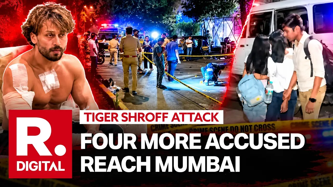 Four Accused in Tiger Shroff Car Firing Incident Brought to Mumbai's Anti-Extortion Cell Tiger Shroff Firing: 4 Accused Brought to Mumbai's Anti-Extortion Cell